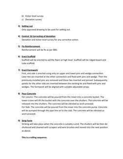 Mivan Formwork Method Statement | PDF | Concrete | Scaffolding
