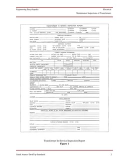 Engineering Encyclopedia
Electrical
Maintenance Inspections of Transformers
Saudi Aramco DeskTop Standards
2
Transformer In-S