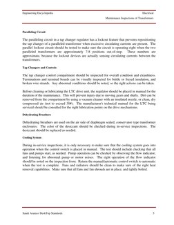 Engineering Encyclopedia
Electrical
Maintenance Inspections of Transformers
Saudi Aramco DeskTop Standards
5
Paralleling Circ