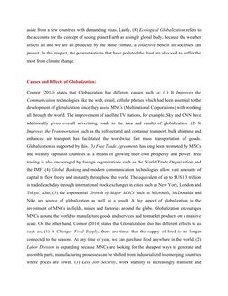 aside from a few countries with demanding visas. Lastly, (8) Ecological Globalization refers to
the accounts for the concept