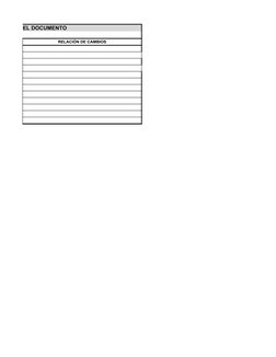 NTROL DEL DOCUMENTO 
RELACIÓN DE CAMBIOS
