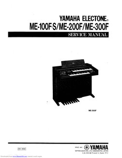 Yamaha Electone Service Manual Overview | PDF | String Instruments