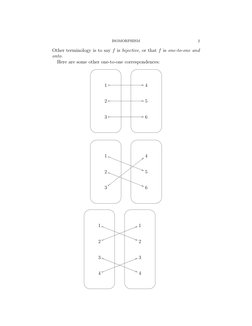 ISOMORPHISM
2
Other terminology is to say f is bijective, or that f is one-to-one and
onto.
Here are some other one-to-one co