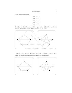 ISOMORPHISM
5
fg. If instead we deﬁne
ϕ(a)
=
f
ϕ(b)
=
i
ϕ(c)
=
g
ϕ(d)
=
j
ϕ(e)
=
h
the edges on the left correspond to edges