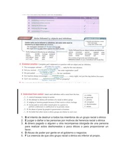 1. B el intento de destruir a todos los miembros de un grupo racial o étnico
2. E juzgar o dañar a las personas por motivos d