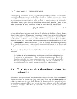 CAP´ITULO 1. CONCEPTOS PRELIMINARES
7
Un tratamiento aproximado se hace posible gracias a la Hip´otesis B´asica de Continuida