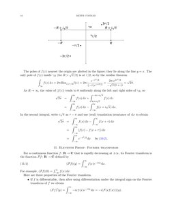 10
KEITH CONRAD
The poles of f(z) nearest the origin are plotted in the ﬁgure; they lie along the line y = x. The
only pole o