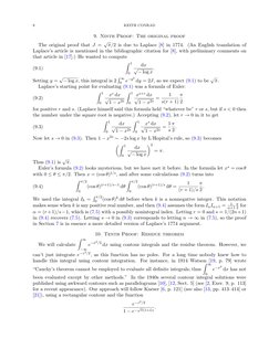 8
KEITH CONRAD
9. Ninth Proof: The original proof
The original proof that J = √π/2 is due to Laplace [8] in 1774. (An English