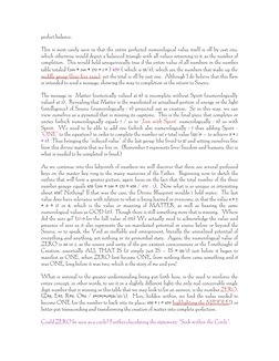 perfect balance.  
This is most easily seen in that the entire perfected numerological value itself is off by just one,
which