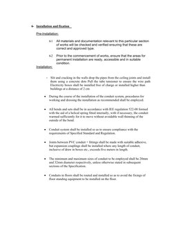 First Fix Electrical Work Method Statement | PDF | Electrical Wiring ...