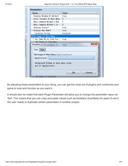 RPG Maker MV Plugin Basics Guide | PDF | Parameter (Computer ...