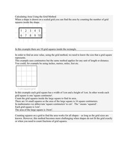 Measuring Area Using Grid Structure Area Calculation Using Grid Method | PDF | Area | Triangle