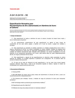 TRADUCCIÓN LIBRE 
 
 
 
A 641/A 641M – 98 
 
AMERICAN SOCIETY FOR TESTING AND MATERIALS 
100 Barr Harbor Dr., West Conshohock
