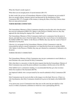 EMHC Training Manual and Guidelines | PDF | Eucharist | Laity