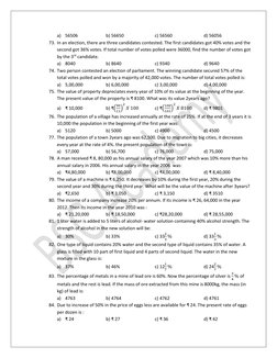a) 56506  
 
b) 56650 
 
c) 56560 
 
d) 56056 
73. In an election, there are three candidates contested. The first candid