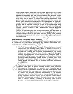 broad perspective that gives them the range and flexibility required in many
work situations. They develop research skills, t