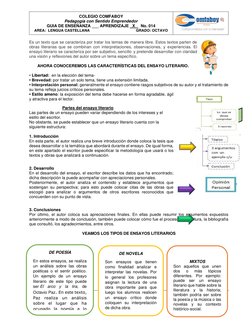 COLEGIO COMFABOY 
Pedagogía con Sentido Emprendedor 
GUIA DE ENSEÑANZA ___ APRENDIZAJE _X_   No. 014                  
AREA: