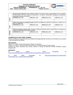 COLEGIO COMFABOY 
Pedagogía con Sentido Emprendedor 
GUIA DE ENSEÑANZA ___ APRENDIZAJE _X_   No. 014                  
AREA: