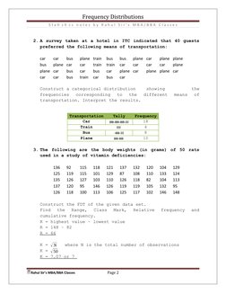 Frequency Distribution Analysis Guide | PDF | Histogram | Statistics