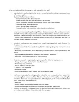Code Blue Team Roles Explained | PDF | Cardiopulmonary Resuscitation ...