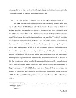 primary goal is to provide a model of discipleship to the Jewish Christians to reach out to the
Gentiles and to follow the te