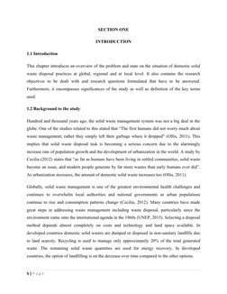 SECTION ONE
INTRODUCTION
1.1 Introduction
This chapter introduces an overview of the problem and state on the situation of do