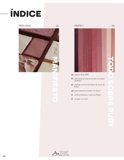 ÍNDICE
PRÓ
LO
G
O
04
06
PARTE 1
¿Q
ué es Ruby RB1?
¿De dónde provienen el color y el sabor 
de Ruby?
¿Dónde cultivan las haba