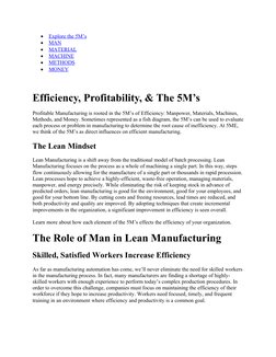 Understanding the 5M's of Manufacturing | PDF | Lean Manufacturing ...