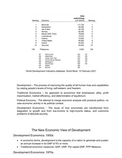 World Development Indicators database, World Bank, 12 February 2021
Development – The process of improving the quality of all