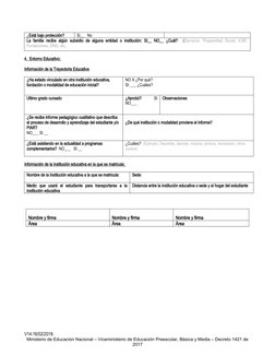 ¿Está bajo protección? 
Si__   No  
La familia  recibe algún  subsidio de  alguna entidad o institución: SI__ NO__  ¿Cuál?  (