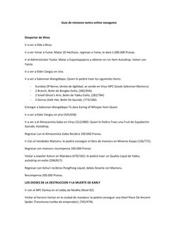 Guía de Misiones en Tantra Online | PDF