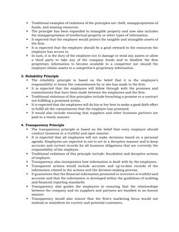  
Traditional examples of violations of the principles are: theft, misappropriation of 
funds, and wasting resources. 
 
Th