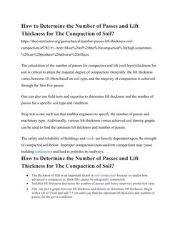 Compaction Pass Determining Soil Compaction Passes & Lifts | PDF | Materials ...
