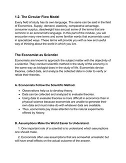 1.2. The Circular Flow Model
Every field of study has its own language. The same can be said in the field
of Economics. Suppl