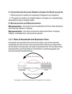 C. Economists Use Economic Models to Explain the World around Us.
  1. Most economic models are composed of diagrams and equa