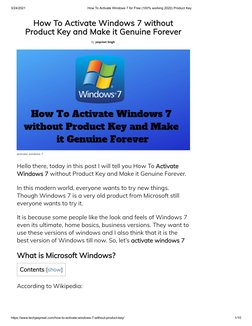 3/24/2021
How To Activate Windows 7 for Free (100% working 2020) Product Key
https://www.techjaspreet.com/how-to-activate-win