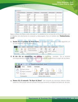 Tablas dinámicas - Excel
Unidad V: Power Pivot en Excel
Departamento de Tecnología Educativa / campus.inatec.edu.ni
5
Nota: L