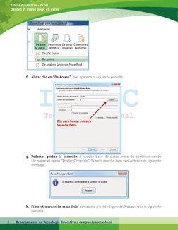 Tablas dinámicas - Excel
Unidad V: Power pivot en excel
Departamento de Tecnología Educativa / campus.inatec.edu.ni
6
f.	 Al