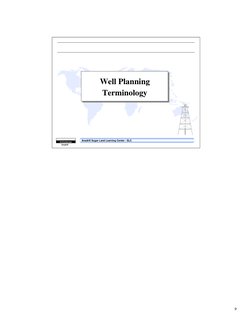 9
Anadrill Sugar Land Learning Center - SLC
Schlumberger
Anadrill
Well Planning
Terminology
