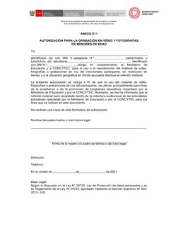 “Decenio de la igualdad de oportunidades para mujeres y hombres” 
“Año del Bicentenario del Perú: 200 años de Independencia”