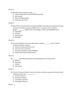Consumer Behavior MCQ | PDF | Behavior | Consumer Behaviour