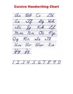 Range In Cursive Letters Cursive Handwriting Chart Guide | PDF