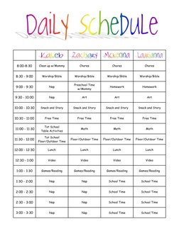 Tabel Daily Routine About Time Kids Daily Routine Time Table | PDF