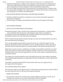Earthwork Cutting and Filling Method Statement | PDF | Road | Safety