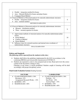  Double – integration method for beams 
 Area – Moment Method for beams and plane frames 
 Conjugate Beam Method 
4.1