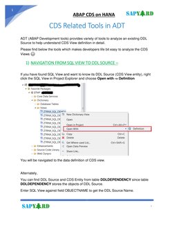 Analyzing CDS Views in ADT Tools | PDF | Software | Information Retrieval