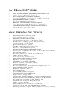 Biomedical Project Ideas for Students | PDF | Monitoring (Medicine ...