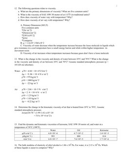 Problem Set #1 Fluid Properties | PDF | Density | Viscosity