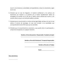 recurrir a las instancias o autoridades correspondientes y hacer lo conveniente, según 
sea el caso. 
 
6. Entiendo que en ca