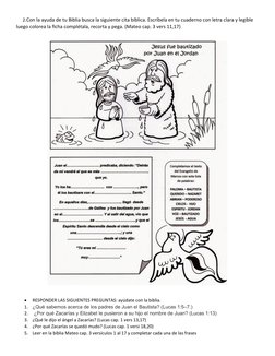 Taller de Religión para 4° Grado | PDF | Biblia | Nuevo Testamento